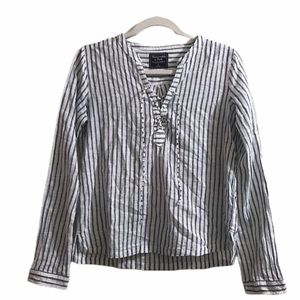 Abercrombie & Fitch Top Shirt Nautical Cotton Minimalist Old Money Coastal Small